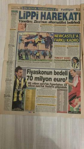 FOTOSPOR SPOR GAZETESİ - TURKISH NEWSPAPER - DOĞUM GÜNÜ HEDİYESİ  - EKSİKSİZ TAM TAKIM GAZETE - 16 EKİM 2006 PAZARTESİ  ALEX DE SOUZA - ÖNDER TURACI - TÜMER METİN - SERKAN BALCI - CAN ARAT - KERİM ZENGİN - AZİZ YILDIRIM - MARCELLO LIPPI - ZICO - GÖKHAN ZAN - İBRAHİM ÜZÜLMEZ - SERDAR KURTULUŞ - BURAK YILMAZ - İBRAHİM AKIN - RİCARDİNHO - DELGADO - TIGANA - NURİ ALBAYRAK - ERSEN MARTİN - HÜSEYİN ÇİMSİR - AHMET NAZİF ZORLU - HALUK ÇUBUKÇU - MUAZZEZ ERSOY - MEHMET ALİ YILMAZ - İBRAHİM CEVAHİR  FENERBAHÇE’DE TARAFTARLAR ANKARASPOR BERABERLİĞİ SONRASI YÖNETİMİ ELEŞTİRDİ: “TÜRK OYUNCULAR HARCANMAZ, ALEX KOŞMUYOR, TAKIMDA DEVRİM ŞART” - ZICO’NUN GELECEĞİ TARTIŞILIYOR, İTALYAN BASINI LİPPİ’NİN TÜRKİYE İLE TEMAS HALİNDE OLDUĞUNU YAZDI - BEŞİKTAŞ GENÇLERBİRLİĞİ’Nİ GÖKHAN ZAN’IN GOLÜYLE GEÇTİ, LİGDE 3. SIRAYA YÜKSELDİ - RİCARDİNHO OYUNA GİRDİ, MAÇIN KADERİNİ DEĞİŞTİRDİ, UEFA KUPASI’NDA TOTTENHAM MAÇI ÖNCESİ MORAL OLDU - TRABZONSPOR’DA ALBAYRAK’A DAVA, ERSEN MARTİN MİLLİ FORMAYI İSTİYOR, HÜSEYİN ÇİM