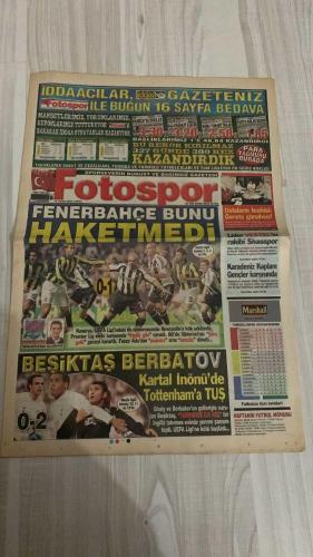 FOTOSPOR SPOR GAZETESİ - TURKISH NEWSPAPER - DOĞUM GÜNÜ HEDİYESİ  - EKSİKSİZ TAM TAKIM GAZETE - 20 EKİM 2006 CUMA  ALEX DE SOUZA - MARIUS GERETS - AZİZ YILDIRIM - YILDIRIM DEMİRÖREN - JEAN TIGANA - DELGADO - RİCARDİNHO - RUNJE - NOBRE - GÖKHAN ZAN - ERSEN MARTİN - ZİYA DOĞAN - ZİYYAT KAFKAS - HÜSEYİN ÇİMSİR - JOSE KLEBERSON - KAROL PECZE - FARUK HADŽIBEGIĆ - SEDAT PEKER - HAKAN BALTA - SERVET ÇETİN - HOLSKO - ZELENKA - BALILI  GALATASARAY DEVLER LİGİ’NDE ERKEN GOL BULDU AMA İKİ GARİP GOL VE HATALAR SONUCU YİNE HÜSRANA UĞRADI - FUTBOL OTORİTELERİ: “AH, O YARIM SAATLİK GALATASARAY” - FENERBAHÇE UEFA’DA NEWCASTLE’A 1-0 YENİLDİ, SİBIERSKI’NİN ŞANS GOLÜ GECEYİ KARARTTI - BEŞİKTAŞ İNÖNÜ’DE TOTTENHAM’A 2-0 MAĞLUP OLDU, BERBATOV VE GHALY GOLLERİ ATTI - TARAFTARLAR RUNJE’Yİ ELEŞTİRİYOR, RİCARDİNHO MUTLAKA OYNAMALI - DEMİRÖREN’İN 50 MİLYON EUROLUK HAYALİ: FERNANDO TORRES - TRABZONSPOR GENÇLERBİRLİĞİ KARŞISINDA ANKARA’DA ZİRVE YÜRÜYÜŞÜNÜ SÜRDÜRMEK İSTİYOR, ERSEN MARTİN: “BU HAFTA DA BOŞ GEÇMEYECE