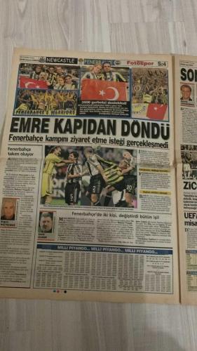 FOTOSPOR SPOR GAZETESİ - TURKISH NEWSPAPER - DOĞUM GÜNÜ HEDİYESİ  - EKSİKSİZ TAM TAKIM GAZETE - 20 EKİM 2006 CUMA  ALEX DE SOUZA - MARIUS GERETS - AZİZ YILDIRIM - YILDIRIM DEMİRÖREN - JEAN TIGANA - DELGADO - RİCARDİNHO - RUNJE - NOBRE - GÖKHAN ZAN - ERSEN MARTİN - ZİYA DOĞAN - ZİYYAT KAFKAS - HÜSEYİN ÇİMSİR - JOSE KLEBERSON - KAROL PECZE - FARUK HADŽIBEGIĆ - SEDAT PEKER - HAKAN BALTA - SERVET ÇETİN - HOLSKO - ZELENKA - BALILI  GALATASARAY DEVLER LİGİ’NDE ERKEN GOL BULDU AMA İKİ GARİP GOL VE HATALAR SONUCU YİNE HÜSRANA UĞRADI - FUTBOL OTORİTELERİ: “AH, O YARIM SAATLİK GALATASARAY” - FENERBAHÇE UEFA’DA NEWCASTLE’A 1-0 YENİLDİ, SİBIERSKI’NİN ŞANS GOLÜ GECEYİ KARARTTI - BEŞİKTAŞ İNÖNÜ’DE TOTTENHAM’A 2-0 MAĞLUP OLDU, BERBATOV VE GHALY GOLLERİ ATTI - TARAFTARLAR RUNJE’Yİ ELEŞTİRİYOR, RİCARDİNHO MUTLAKA OYNAMALI - DEMİRÖREN’İN 50 MİLYON EUROLUK HAYALİ: FERNANDO TORRES - TRABZONSPOR GENÇLERBİRLİĞİ KARŞISINDA ANKARA’DA ZİRVE YÜRÜYÜŞÜNÜ SÜRDÜRMEK İSTİYOR, ERSEN MARTİN: “BU HAFTA DA BOŞ GEÇMEYECE