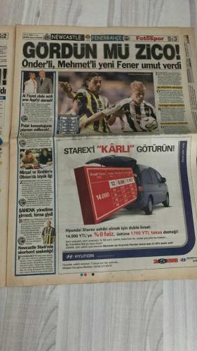 FOTOSPOR SPOR GAZETESİ - TURKISH NEWSPAPER - DOĞUM GÜNÜ HEDİYESİ  - EKSİKSİZ TAM TAKIM GAZETE - 20 EKİM 2006 CUMA  ALEX DE SOUZA - MARIUS GERETS - AZİZ YILDIRIM - YILDIRIM DEMİRÖREN - JEAN TIGANA - DELGADO - RİCARDİNHO - RUNJE - NOBRE - GÖKHAN ZAN - ERSEN MARTİN - ZİYA DOĞAN - ZİYYAT KAFKAS - HÜSEYİN ÇİMSİR - JOSE KLEBERSON - KAROL PECZE - FARUK HADŽIBEGIĆ - SEDAT PEKER - HAKAN BALTA - SERVET ÇETİN - HOLSKO - ZELENKA - BALILI  GALATASARAY DEVLER LİGİ’NDE ERKEN GOL BULDU AMA İKİ GARİP GOL VE HATALAR SONUCU YİNE HÜSRANA UĞRADI - FUTBOL OTORİTELERİ: “AH, O YARIM SAATLİK GALATASARAY” - FENERBAHÇE UEFA’DA NEWCASTLE’A 1-0 YENİLDİ, SİBIERSKI’NİN ŞANS GOLÜ GECEYİ KARARTTI - BEŞİKTAŞ İNÖNÜ’DE TOTTENHAM’A 2-0 MAĞLUP OLDU, BERBATOV VE GHALY GOLLERİ ATTI - TARAFTARLAR RUNJE’Yİ ELEŞTİRİYOR, RİCARDİNHO MUTLAKA OYNAMALI - DEMİRÖREN’İN 50 MİLYON EUROLUK HAYALİ: FERNANDO TORRES - TRABZONSPOR GENÇLERBİRLİĞİ KARŞISINDA ANKARA’DA ZİRVE YÜRÜYÜŞÜNÜ SÜRDÜRMEK İSTİYOR, ERSEN MARTİN: “BU HAFTA DA BOŞ GEÇMEYECE