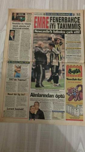 FOTOSPOR SPOR GAZETESİ - TURKISH NEWSPAPER - DOĞUM GÜNÜ HEDİYESİ  - EKSİKSİZ TAM TAKIM GAZETE -  21 EKİM 2006 CUMARTESİ  CANER ERKİN - ANDERSON - WOOTER - JOHANA - BALILI - ADAMA COULIBALY - ERIK GERETS - YILDIRIM DEMİRÖREN - JEAN TIGANA - DELGADO - RİCARDİNHO - RUNJE - NOBRE - GÖKHAN ZAN - ERSEN MARTİN - ZİYA DOĞAN - ZİYYAT KAFKAS - HÜSEYİN ÇİMSİR - JOSE KLEBERSON - KAROL PECZE - FARUK HADŽIBEGIĆ - SEDAT PEKER - HAKAN BALTA - SERVET ÇETİN - HOLSKO - ZELENKA - MONDRAGON - HASAN ŞAŞ - CARRUSCA - FATİH TERİM  VESTEL MANİSA İLK YENİLGİSİNİ ALDI: SİVASSPOR 3-2 KAZANDI, BALİLİ TARİHE GEÇTİ - TRABZONSPOR GENÇLERBİRLİĞİ’NE 3-0 YENİLDİ, ŞAMPİYONLUK UMUTLARI SARSILDI - GALATASARAY BUGÜN ERCİYES DEPLASMANINDA, HAKAN ŞÜKÜR VE HASAN ŞAŞ KADRO DIŞI - GERETS’E YÖNETİMDEN EK KREDİ ÇIKTI - MONDRAGON REST ÇEKTİ: “SEZON SONU ÜLKEME DÖNÜYORUM” - FENERBAHÇE NEWCASTLE’A 1-0 YENİLDİ, ZICO: “BEN EMİR ALMAM, KADROYU BEN YAPARIM” - İNGİLİZ BASINI EMRE’Yİ ELEŞTİRDİ, “ÖPÜLDÜN EMRE” MAİLLERİ YAĞDI - BEŞİKTAŞ TOTT
