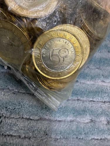 Darphane poşetinde 100 adet Sayıştay 150. Yıl 1 Tl