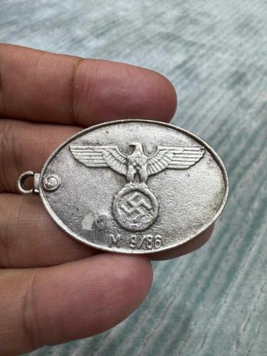 Gümüş kaplama nazi künye
