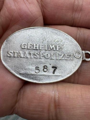 Gümüş kaplama nazi künye
