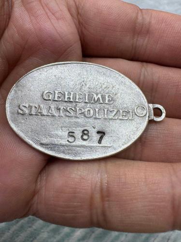 Gümüş kaplama nazi künye