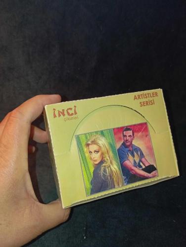 İnci Artistler Serisi çiklet kutusu .karton içi boş