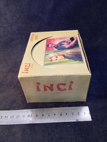 İnci Artistler Serisi çiklet kutusu .karton içi boş