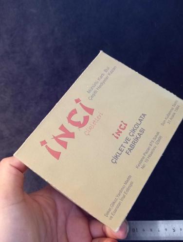 İnci Artistler Serisi çiklet kutusu .karton içi boş