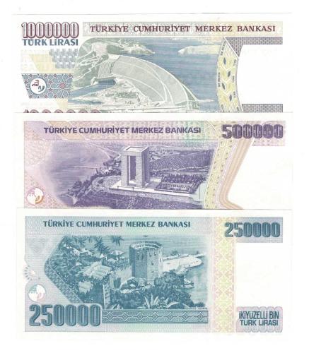 7.Emisyon Kağıt Para Lotu (3 Adet) - ÇİL TCK10239