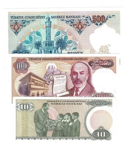 7.Emisyon Kağıt Para Lotu (3 Adet) - ÇİL TCK10241