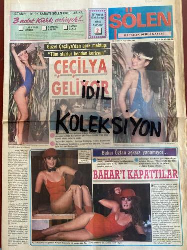 ŞÖLEN HAFTALIK DERGİ GAZETESİ - DOĞUM GÜNÜ HEDİYESİ (TURKİSH - NEWSPAPER) - 7 - 13 ŞUBAT 1986 - TAM TAKIM 12 SAYFADIR -Güzel Çeçilya-Ceçilya-Baba Daymaz-Bahar Öztan-Cemile Kutğun-Kolye-Özer Altın-Atilla Kutğun-Metin Milli-Alev Altın-Nil Burak-Roger Moore-David Flynn-İlyas Salman-Selami Şahin-Pınar Şahin-Nigar Uluerer-Osman Ünlü-Müjdat Alp-Pera Palas-Serpil Benay-Ümit Tokcan-Osman Yağmurdereli-Çiğdem-Nazan Saatçi-Kenan Evren-Veysel Atasoy-Nurettin Ersin-Turgut Özal-Semra Özal-Ahmet Sakır-Neşe Aksoy-Güngör Bayrak-Meral Zeren-Fikret Hakan-Haldun Dormen-Esra Kutsal-Fatma Belgen-Yaşar Tilek-Füsun Önal-Nilüfer ve Kayhan-Suna Yıldızoğlu-Çetin Alp-Müjdat Gezen-Perran Kutman-Nalan Altınöz-Bilgen Bengü-Tüm starlar benden korksun-Ceçilya geliyor-Bahar Öztan aşksız yapamıyor-Bahar’ı kapattılar-Savulun Cemile geliyor-Metin Milli’nin melekleri-Erkeklere inanmıyorum-Tek başına iki kişilik yatağı doldurmak güç-İtalya’dan ödül aldım diyor-Hayal ürünü yarışma-Macar Erica Tam Sayfa Posteri
