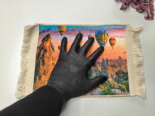 Kapadokya Balon Temalı Halı - Mouse Pad - MAsa Üzeri Dokuma Halı - Kapadokya Hediyelik --- 01