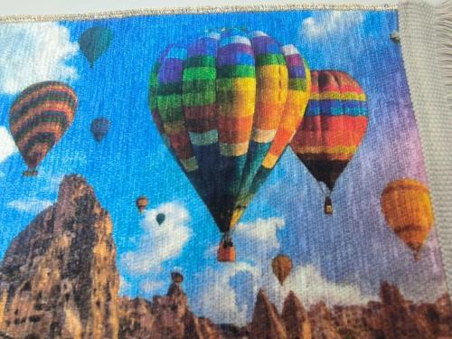 Kapadokya Balon Temalı Halı - Mouse Pad - MAsa Üzeri Dokuma Halı - Kapadokya Hediyelik --- 03