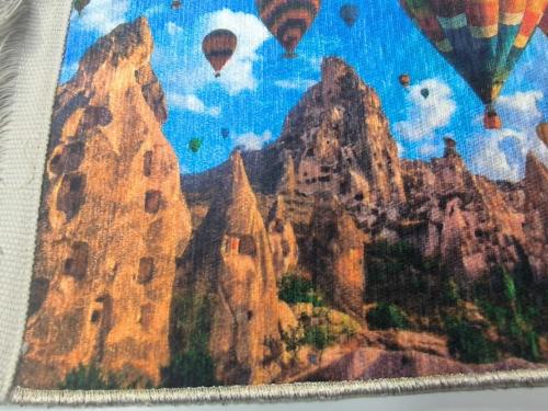 Kapadokya Balon Temalı Halı - Mouse Pad - MAsa Üzeri Dokuma Halı - Kapadokya Hediyelik --- 03