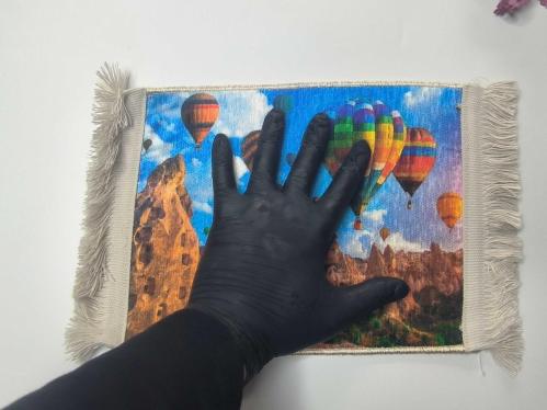 Kapadokya Balon Temalı Halı - Mouse Pad - MAsa Üzeri Dokuma Halı - Kapadokya Hediyelik --- 03