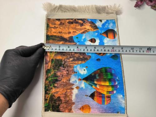 Kapadokya Balon Temalı Halı - Mouse Pad - MAsa Üzeri Dokuma Halı - Kapadokya Hediyelik --- 03