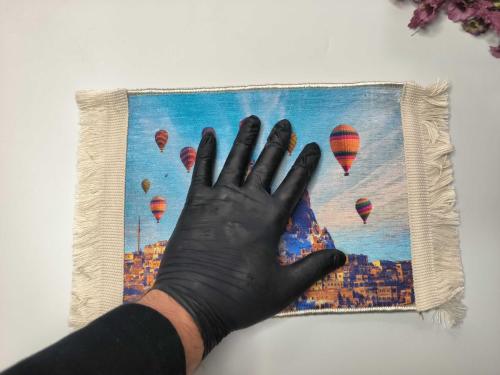 Kapadokya Balon Temalı Halı - Mouse Pad - MAsa Üzeri Dokuma Halı - Kapadokya Hediyelik --- 005
