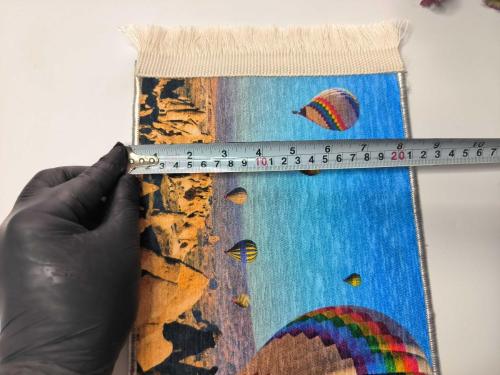 Kapadokya Balon Temalı Halı - Mouse Pad - MAsa Üzeri Dokuma Halı - Kapadokya Hediyelik --- 009