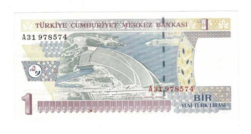 8.Emisyon 1.Tertip 1 Yeni Türk Lirası (1 YTL) Seri A31 - ÇİL TCK10244