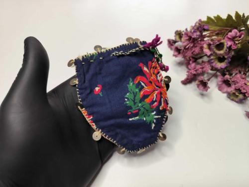 Antika Para Kesesi - Eskilerden işlemeli Kese - Antika Kese - Osmanlı Tarzı Para Altın Kesesi - Bozuk Para Kesesi - 003