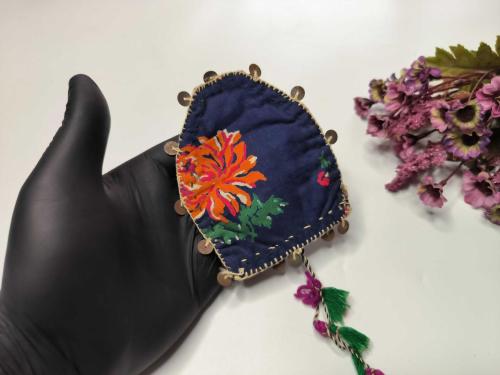Antika Para Kesesi - Eskilerden işlemeli Kese - Antika Kese - Osmanlı Tarzı Para Altın Kesesi - Bozuk Para Kesesi - 003