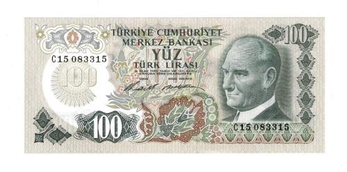 6.Emisyon 1.Tertip 100 Lira Seri C15 - ÇİL TCK10248