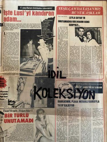 OLAY HAFTALIK MAGAZİN GAZETESİ - DOĞUM GÜNÜ HEDİYESİ (TURKİSH - NEWSPAPER) - 6 KASIM 1981 - TAM TAKIM 8 SAYFADIR -Lusi-Charlene Tilton-John Mercedes-Bulut Aras-Perihan-Mehmet Ali Erbil-Suna Pekuy-Fatma Girik-Cengiz Tekin-Ercan Turgut-Bulut Aras-Selami Şahin-Nuri Sesen-Mustafa Topaloğlu-Atila Yelken-Halit Çelikoğlu-Barış Manço-İtır Müftüoğlu-Bilgay Çağlar-Tarık Akan-Ajda Pekkan-Rüçhan Adlı-Türkan Şoray-Onat Kutlar-Cüneyt Arkın-Yusuf Sezgin-Hülya Süer-Leyla Sayar-Muzaffer Tema-Agâh Özgüç-Lusi’nin korkunç itirafı-Olay objektifi Lusi’nin evinde-Bulut Aras’ın gizli aşkı-Doğrusu gazetecilik hiç de kolay değilmiş-İstikbalini bir hayale bağladı-Geliyor son yılların en güzel yıllığı-Mehmet Ali Erbil de sahneye çıkmaya hazırlanıyor-İyi ki doğdun Suna abla-Ve Cengiz Tekin’in başını bağladılar-Yerin kulağı var-Hayalet aramızda dolaşıyor-Karısından ayrılmasının nedeni babasıyla olan dahli önceki ilişkisi-Halhal-Hediyeli bulmaca-Bu haftaki falınız-Bütün borçlarını ödeyen Tarık Akan’ın ne dükkanı kal