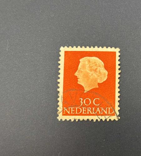 Hollanda Pulu - Nederland Stamp - Postadan Geçmiş Pul Filateli - DAMGALI - KRALİÇE JULIANA TEMALI PUL , 30 PARA - YABANCI PULLAR-NOSTALJİK DOĞUM GÜNÜ HEDİYESİ