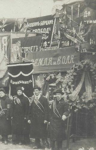 23 MART 1917 DEVRİM ŞEHİTLERİNİN CENAZE TÖRENİ / ST. PETERSBURG ASKERİ HASTANESİ FOTOĞRAF KARTI...