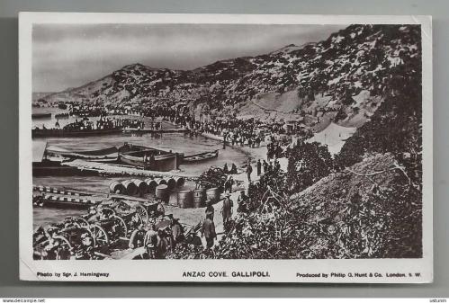 ANZAC COVE GALLIPOLI / 1915 POSTADAN GEÇMİŞ GELİBOLU'DA ANZAKLAR KARTPOSTALI...