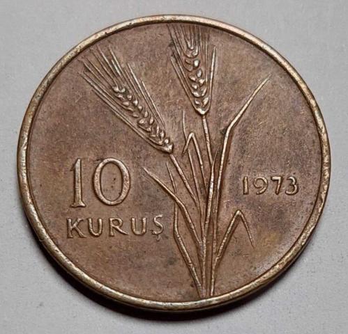 1973 Bakır 10 Kuruş #847