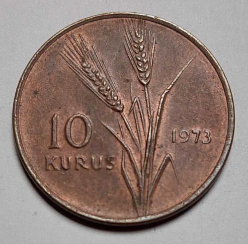 1973 Bakır 10 Kuruş #848