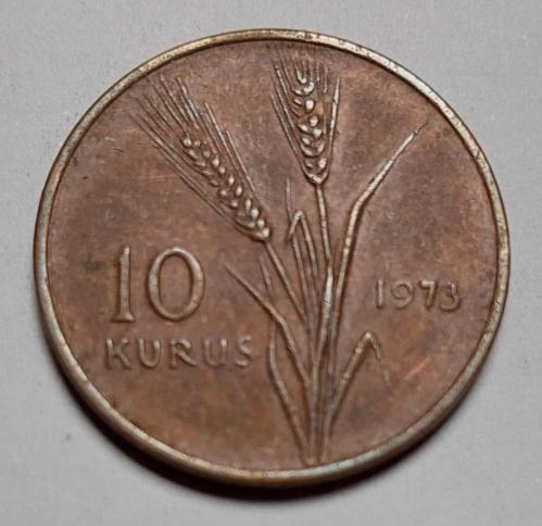 1973 Bakır 10 Kuruş #849