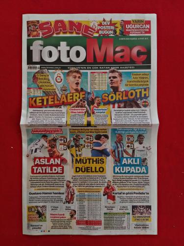 Poster - Leroy Aziz Sane - 18 Mayıs 2026 - Kasımpaşa 1-0 Galatasaray, Fenerbahçe 3-3 Eyüpspor, Trabzonspor 0-3 Gençlerbirliği, Antalyaspor, Kocaelispor, Kayserispor, Konyaspor, Ziraatbank Voleybol - Fotomaç Gazetesi - Tam Gazete
