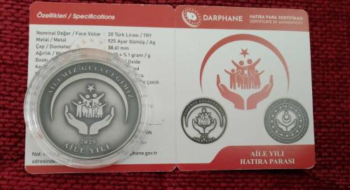 Aile Yılı 2025 Gümüş Hatıra Parası