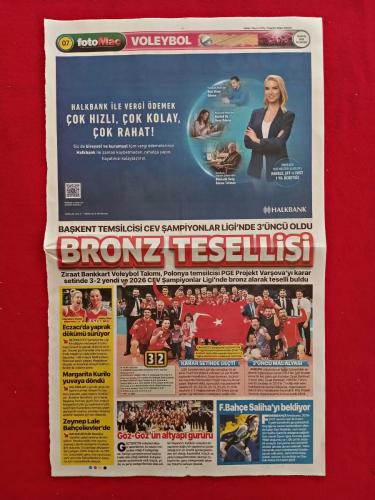 Fenerbahçe 3-3 Eyüpspor, Ziraatbank Voleybol - 18 Mayıs 2026 - Fotomaç Gazetesi - Tek Yaprak