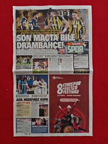 Fenerbahçe 3-3 Eyüpspor, Trabzonspor 0-3 Gençlerbirliği, Antalyaspor, Kocaelispor - Akşam Gazetesi - Tek Yaprak