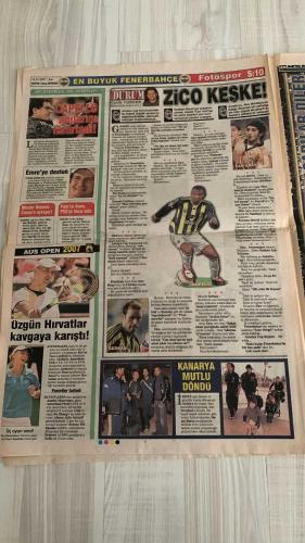 FOTOSPOR SPOR GAZETESİ - TURKISH NEWSPAPER - DOĞUM GÜNÜ HEDİYESİ  - EKSİKSİZ TAM TAKIM GAZETE -  16 OCAK 2007 SALI  SEYDOU KEITA – ÖZHAN CANAYDIN – GERHARD REHBERG – HAMİT ALTINTOP – ERİK GERETS – ALEX DE SOUZA – MATEJA KEZMAN – ZICO – SELÇUK İNAN – ERCÜMENT – AZİZ YILDIRIM – NIHAT ÖZDEMİR – ENDER ALKAYA – ATHENA – GÖKHAN ÖZOĞUZ – HAKAN ÖZOĞUZ – ETHEM KAVUKÇU – FATİH TÜRKER – NAZMİ ALKIŞ – SERDAR GÜÇLÜ – HÜSEYİN ÇAĞLAR – ŞİNASİ SERÇE – FAİK ÇETİNER – HAYRİ ÜLGEN – ERTUĞRUL SAĞLAM  GALATASARAY: SCHALKE BAŞKANI GERHARD REHBERG: “HAMİT SEZON SONU GELECEK” – ÖZHAN CANAYDIN İLE GÖRÜŞME – ERİK GERETS: “SEYDOU KEITA TAM BİR JOKER, BİZE ŞAMPİYONLUĞU GETİRİR” – PSG SONG İÇİN 2 MİLYON EURO TEKLİF ETTİ – MONDRAGON: “ERGÜN TÜRKİYE’NİN EN İYİ SOL AYAĞI” – UĞUR UÇAR: “GERETS BENİ TANIMIYOR” – SABRİ SAROĞLU’NA İTALYAN VE ALMAN KULÜPLERİNDEN TEKLİF.  FENERBAHÇE: ANTALYA CUP’TA DEN HAAG’I 4-1 YENDİ (TÜMER, EDU 2, SEMİH) – FİNALDE COTTBUS İLE KARŞILAŞACAK – ALEX VE KEZMAN’IN YOKLUĞU TAKIMI ZORLADI – ZIC