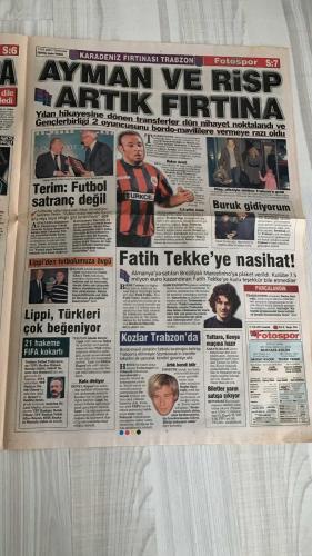 FOTOSPOR SPOR GAZETESİ - TURKISH NEWSPAPER - DOĞUM GÜNÜ HEDİYESİ  - EKSİKSİZ TAM TAKIM GAZETE -   17 OCAK 2007 ÇARŞAMBA  TUNCAY ŞANLI – ARDA TURAN – RAFAEL MARGUES (RAFET EL) – FATİH TERİM – ÖZHAN CANAYDIN – BURHANETTİN KAYA – GERHARD REHBERG – HAMİT ALTINTOP – SEYDOU KEITA – ERİK GERETS – SERKAN BALCI – ADRIANO (PORTO) – LEVENT KIZIL – FATİH TÜRKER – ÜMİT KARAN – SABRİ SAROĞLU – MEHMET TOPAL – HAKAN ŞÜKÜR – YILDIRAY BAŞTÜRK – ADNAN POLAT – MENDERES TÜREL – SAIDOU – ZICO – AZİZ YILDIRIM – NIHAT ÖZDEMİR – ENDER ALKAYA – ATHENA (GÖKHAN & HAKAN ÖZOĞUZ)  FENERBAHÇE: TUNCAY ŞANLI’NIN POSTERİ – KEZMAN’IN YANINA “KULE GOLCÜ” ARANIYOR, VESTEL MANİSA’DAN RAFAEL (RAFET EL) ÖNERİLDİ – SERKAN BALCI: “BANA SAHİP ÇIKILMADI” – ZICO, SELÇUK İNAN VE ERCÜMENT TRANSFERİNİ İSTİYOR – ANTALYA CUP’TA İLK KUPA KAZANILDI, ALEX VE KEZMAN’IN YOKLUĞU HİSSEDİLDİ – 100. YIL PASTASI KESİLDİ – ATHENA 100. YIL İÇİN 3 ŞARKILIK CD TANITTI.  GALATASARAY: ÖZHAN CANAYDIN: “HAMİT SEZON SONU GELECEK, SPONSOR BURHANETTİN KAYA