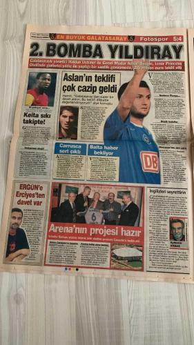 FOTOSPOR SPOR GAZETESİ - TURKISH NEWSPAPER - DOĞUM GÜNÜ HEDİYESİ  - EKSİKSİZ TAM TAKIM GAZETE -    18 OCAK 2007 PERŞEMBE  ARDA TURAN – EMRE BELÖZOĞLU – YILDIRIM DEMİRÖREN – FABIANO ELLER – ATLETICO MADRID – AYMAN – RISP – MARTINEZ – SERKAN BALCI – DEIVID DE SOUZA – RAFAEL (RAFET EL) – ZICO – ALEX DE SOUZA – HALİL ALTINTOP – FALCO GÖTZ – YILDIRAY BAŞTÜRK – MEHMET YOZGATLI – ADNAN POLAT – ÖZHAN CANAYDIN – GERHARD REHBERG – BURHANETTİN KAYA – ÜMİT KARAN – SABRİ SAROĞLU – MEHMET TOPAL – HAKAN ŞÜKÜR – SAIDOU – KEMAL ASLAN – NIHAT ÖZDEMİR – ENDER ALKAYA – ATHENA (GÖKHAN & HAKAN ÖZOĞUZ)  FENERBAHÇE: ZICO: “SAVAŞÇI İSTİYORUM” – FUTBOLCULAR: “ONU ALEX’E SÖYLE HOCAM” – MEHMET YOZGATLI: “BİZİ KORKUTAN RAKİP YOK” – SERKAN BALCI: “BANA SAHİP ÇIKILMADI” – VESTEL MANİSA, RAFAEL (RAFET EL) İÇİN SERKAN VE DEIVID’İ İSTİYOR – HALİL ALTINTOP FENERBAHÇE’Yİ TAKİP EDİYOR, UEFA BAŞARISINA GÖRE KARAR VERECEK – KEMAL ASLAN: “TARAFTARA BORCUMU ÖDEYECEĞİM” – FENERBAHÇE ÜLKER, EUROLEAGUE’DE BARCELONA İLE KARŞILAŞI