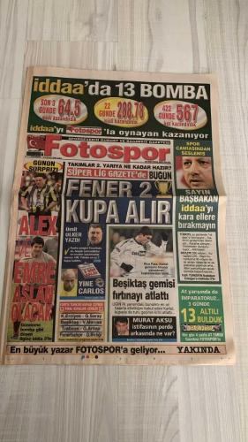 FOTOSPOR SPOR GAZETESİ - TURKISH NEWSPAPER - DOĞUM GÜNÜ HEDİYESİ  - EKSİKSİZ TAM TAKIM GAZETE -    19 OCAK 2007 CUMA  ALEX DE SOUZA – EMRE BELÖZOĞLU – ÜMİT ÜLKER – ROBERTO CARLOS – YILDIRIM DEMİRÖREN – MURAT AKSU – NAZMİ ALKIŞ – ADEM KESER – HASAN ÇELİK – MEHMET ŞAHAN – ERDAL ALPARSLAN – AHMET AYDIN – ADNAN AYDIN – BAYRAM AKGÜL – SERDAR ÖZKAN – LEVENT ERİŞ – MÜMİN EGELİ – MEHMET ÖZTÜRK – AHMET KURT – BRAHİM UŞ – MUSTAFA GÜLERYÜZ – İBRAHİM US – YASİN DURAN  FENERBAHÇE: ALEX İÇİN “ASLAN OLACAK” İDDİASI – ÜMİT ÜLKER: “FENER 100. YILINDA EN AZ 2 KUPA ALIR” – ROBERTO CARLOS TRANSFERİ GÜNDEMDE – FORTİS TÜRKİYE KUPASI ÇEYREK FİNALDE GENÇLERBİRLİĞİ İLE EŞLEŞTİ.  GALATASARAY: FORTİS KUPA ÇEYREK FİNALDE KAYSERİ ERCİYES İLE EŞLEŞTİ – EMRE BELÖZOĞLU İÇİN “ASLAN OLACAK” İDDİASI – ADNAN POLAT VE ÖZHAN CANAYDIN TRANSFER ÇALIŞMALARINI SÜRDÜRÜYOR.  BEŞİKTAŞ: DEMİRÖREN: “EMRE’YE KAPIMIZ AÇIK” – FORTİS KUPA ÇEYREK FİNALDE VESTEL MANİSA İLE EŞLEŞTİ – MURAT AKSU İSTİFA ETTİ, PERDE ARKASI TARTIŞILIYOR.  TRA