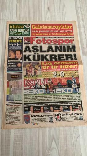 FOTOSPOR SPOR GAZETESİ - TURKISH NEWSPAPER - DOĞUM GÜNÜ HEDİYESİ  - EKSİKSİZ TAM TAKIM GAZETE -   28 OCAK 2007 PAZAR  HALUK ULUSOY – SENES ERZİK – MICHEL PLATINI – HAKAN ŞÜKÜR – SABRİ SAROĞLU – ÖZHAN CANAYDIN – ADNAN POLAT – ERİK GERETS – YUSUF ŞİMŞEK – CANOBBIO – ERGUN GÜRSOY – ALİ GÜRSOY – ARDA TURAN – SAŞA İLİÇ – MATEJA KEZMAN – VOLKAN DEMİREL – SERDAR KULBİLGE – EDU – UĞUR BORAL – SERKAN BALCI – APPIAH – AZİZ YILDIRIM – MUSTAFA TURGUN – YAKUP SEVİNDİK – HÜSEYİN ÇAĞLAR – FATİH TURKER  FENERBAHÇE: ERCİYESSPOR MAÇINDA SON DAKİKADA BERABERLİK – ZICO’NUN DİLİ SÜRÇTÜ, ELEŞTİRİLER ARTTI – HALUK ULUSOY: “AVRUPA’DA TEK TAKIMIMIZ FENERBAHÇE’YE DESTEK OLMAK GÖREVİMİZ” – OLIVEIRA VE MARTINEZ TRANSFER GÜNDEMDE – SERKAN VE APPIAH KAVGAYI UÇAKTA BARIŞA ÇEVİRDİ – EDU VE UĞUR DA “ARKADAŞLIK ÜST DÜZEYDE” MESAJI VERDİ – VOLKAN’IN YEDİĞİ GOL SONRASI KUPADA KALECİ SERDAR KULBİLGE OYNAYABİLİR – KEZMAN: “100. YILA ADIMI YAZDIRMALIYIM.”  GALATASARAY: ANKARASPOR’U 2-0 YENDİ – GOLLER HAKAN ŞÜKÜR VE SABRİ’DE