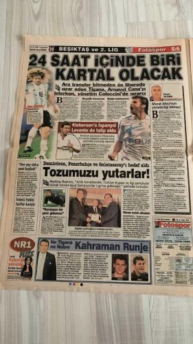 FOTOSPOR SPOR GAZETESİ - TURKISH NEWSPAPER - DOĞUM GÜNÜ HEDİYESİ  - EKSİKSİZ TAM TAKIM GAZETE -    31 OCAK 2007 ÇARŞAMBA  SEMIH YUVAKURAN – MEHMET YOZGATLI – MEHMET ÇAKIR – SEMİH ŞENTÜRK – YILDIRIM DEMİRÖREN – LORIK CANA – COLOCCINI – CEYHUN ERCAN – ERİK GERETS – HAKAN ŞÜKÜR – RIGOBERT SONG – ALEXANDRE SONG BILONG – JAVIER CLEMENTE – ADNAN POLAT – ADNAN SEZGİN – FALCO GÖTZ – YILDIRAY BAŞTÜRK – ERGUN GÜRSOY – FATİH TERİM – MİRCEA LUCESCU – OSMAN KORKMAZEL – TALAY ERKER – ARİF KOCABIYIK – GÖKMEN ÖZDENAK – HÜSEYİN ÇAĞLAR – YAKUP SEVİNDİK – TEVFİK YENER – AHMET KONANC – DOĞAN KOLOĞLU  FENERBAHÇE: FORTİS KUPASI ÇEYREK FİNAL İLK MAÇINDA GENÇLERBİRLİĞİ’Nİ 2-1 YENDİ – GOLLER MEHMET YOZGATLI (PENALTI) VE SEMİH ŞENTÜRK’TEN – ZICO ELEŞTİRİLERİN HEDEFİNDE – “BAY ZICO” YAZISI: “YANLIŞ OYUNCU SEÇİMLERİYLE TAKIMIN DAMARLARINA TİNER KOKUSU SIKMAYIN” – KEZMAN MİLLİ TAKIMDA YOK, CLEMENTE KADROYA ALMADI.  GALATASARAY: ANKARASPOR’U 2-0 YENDİ – GOLLER HAKAN ŞÜKÜR VE SABRİ’DEN – PUAN FARKI 5’E İNDİ – GERETS