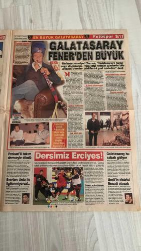 FOTOSPOR SPOR GAZETESİ - TURKISH NEWSPAPER - DOĞUM GÜNÜ HEDİYESİ  - EKSİKSİZ TAM TAKIM GAZETE -    31 OCAK 2007 ÇARŞAMBA  SEMIH YUVAKURAN – MEHMET YOZGATLI – MEHMET ÇAKIR – SEMİH ŞENTÜRK – YILDIRIM DEMİRÖREN – LORIK CANA – COLOCCINI – CEYHUN ERCAN – ERİK GERETS – HAKAN ŞÜKÜR – RIGOBERT SONG – ALEXANDRE SONG BILONG – JAVIER CLEMENTE – ADNAN POLAT – ADNAN SEZGİN – FALCO GÖTZ – YILDIRAY BAŞTÜRK – ERGUN GÜRSOY – FATİH TERİM – MİRCEA LUCESCU – OSMAN KORKMAZEL – TALAY ERKER – ARİF KOCABIYIK – GÖKMEN ÖZDENAK – HÜSEYİN ÇAĞLAR – YAKUP SEVİNDİK – TEVFİK YENER – AHMET KONANC – DOĞAN KOLOĞLU  FENERBAHÇE: FORTİS KUPASI ÇEYREK FİNAL İLK MAÇINDA GENÇLERBİRLİĞİ’Nİ 2-1 YENDİ – GOLLER MEHMET YOZGATLI (PENALTI) VE SEMİH ŞENTÜRK’TEN – ZICO ELEŞTİRİLERİN HEDEFİNDE – “BAY ZICO” YAZISI: “YANLIŞ OYUNCU SEÇİMLERİYLE TAKIMIN DAMARLARINA TİNER KOKUSU SIKMAYIN” – KEZMAN MİLLİ TAKIMDA YOK, CLEMENTE KADROYA ALMADI.  GALATASARAY: ANKARASPOR’U 2-0 YENDİ – GOLLER HAKAN ŞÜKÜR VE SABRİ’DEN – PUAN FARKI 5’E İNDİ – GERETS