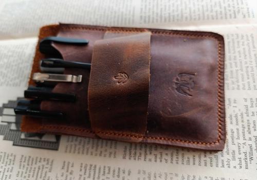 Gerçek Deri Özel Kalemleriniz Için Kalemlik Kalem Kutu ( 5*6 Kalem Için ) 28 Cm \ 9.5 Cm DAK155