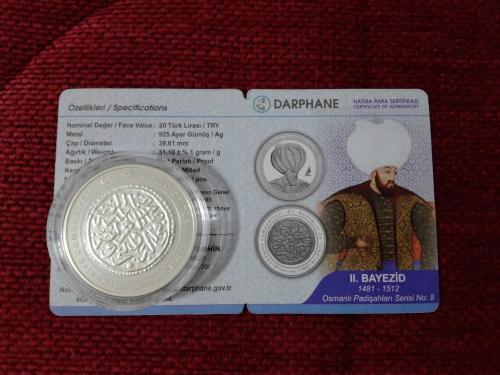 2. Bayezid Osmanlı Padişahları No:8 Gümüş Hatıra Parası