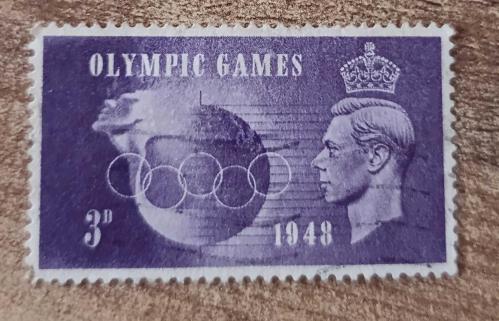 İngiltere 1948 Londra Olimpiyatları _ damgalı pul