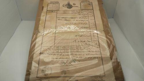 OSMANLI DÖNEMİ SENED-İ HAKANİ. KONDİSYONU YÜKSEK BİR TAPU 526