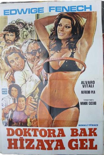 DOKTORA BAK HİZAYA GEL  Edwige Fenech - EROTİK  FİLM SİNEMA AFİŞİ