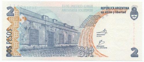 Arjantin 2002 Yılı 2 Peso  Çil